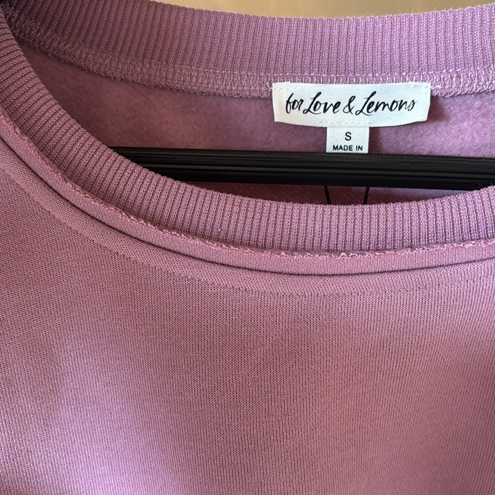 Lavender Cropped Sweatshirt for love and lemons - Picture 6 of 8